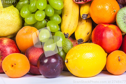 Image of Huge group of fresh fruits