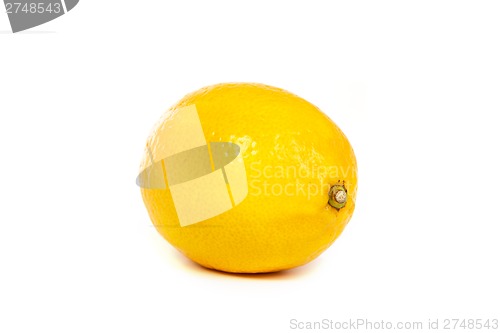 Image of Fresh lemons on white background