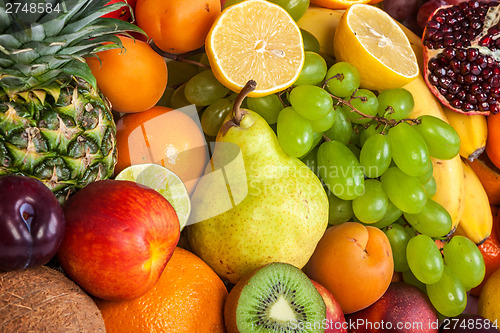 Image of Huge group of fresh fruits