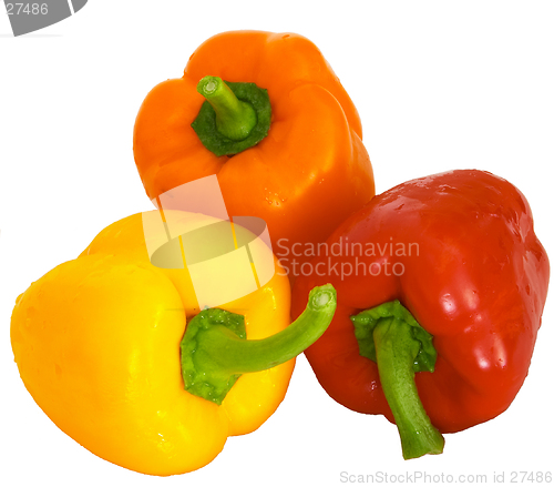 Image of Three peppers