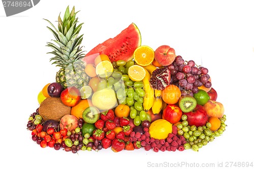 Image of Huge group of fresh fruits