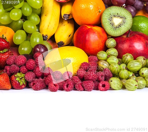 Image of Huge group of fresh fruits