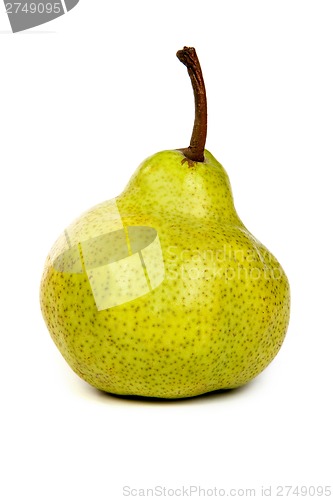 Image of ?asty ripe green pear isolated on white