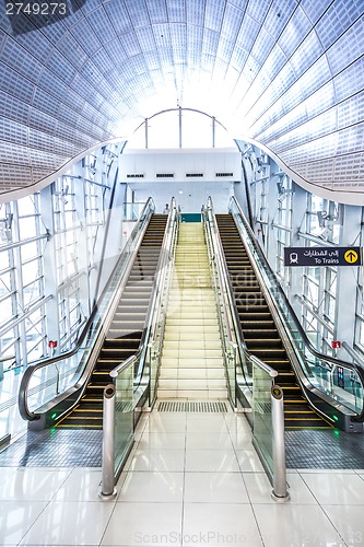Image of Automatic Stairs at Dubai Metro Station