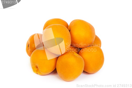 Image of Apricots on a white background