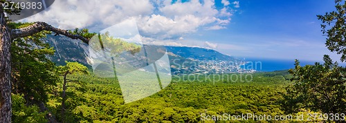 Image of South part of Crimea peninsula, mountains Ai-Petri landscape. Uk
