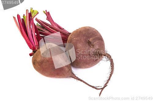 Image of Fresh red beet isolated on  white