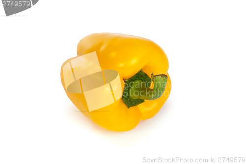 Image of A yellow bell sweet pepper isolated on white