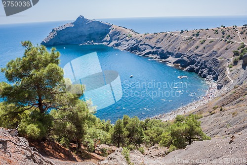 Image of Summer view seacoast. Sudak beach. Black Sea, Ukraine