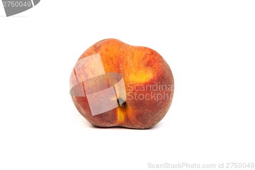 Image of One tasty juicy peache on a white background