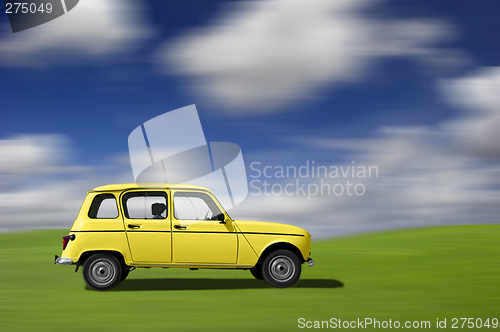 Image of Yellow funny car