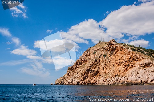 Image of Summer view seacoast. Sudak beach. Black Sea, Ukraine