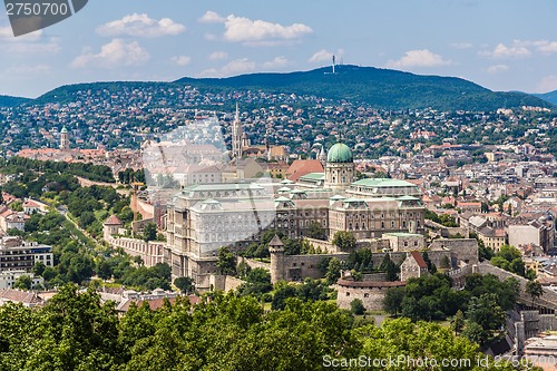 Image of Budapest Royal Palace morning view.