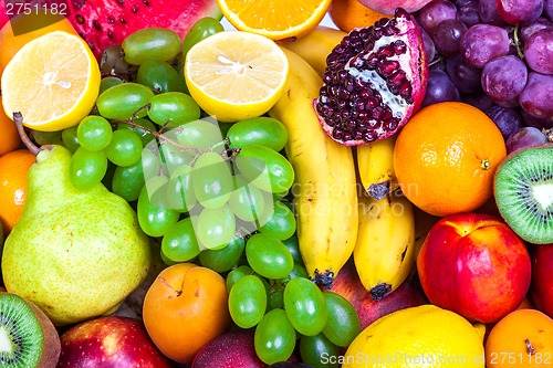 Image of Huge group of fresh fruits