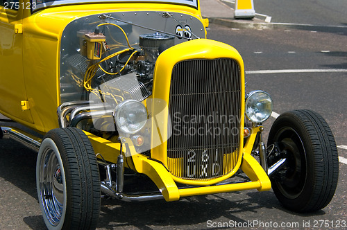 Image of Front of Yellow Custom Car