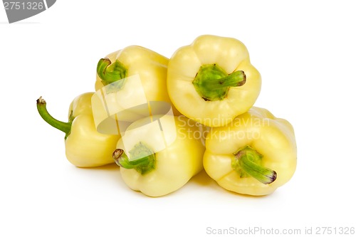 Image of Group of seet bell peppers isolated on white