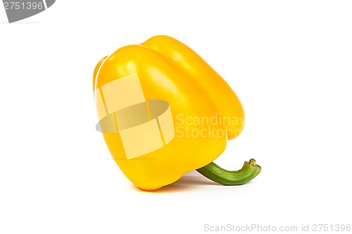 Image of A yellow bell sweet pepper isolated on white