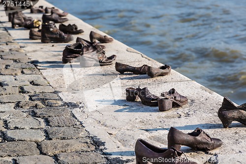 Image of Shoes on the Danube, a monument to Hungarian Jews shot in the se