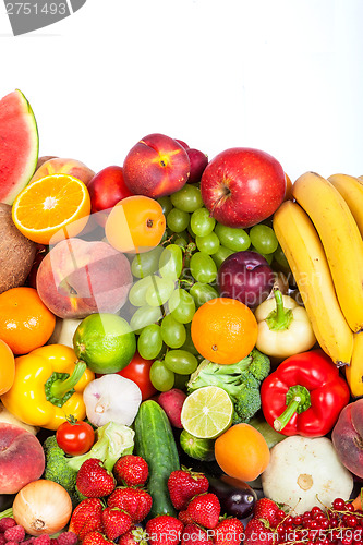 Image of Group of fresh vegetables isolated on white