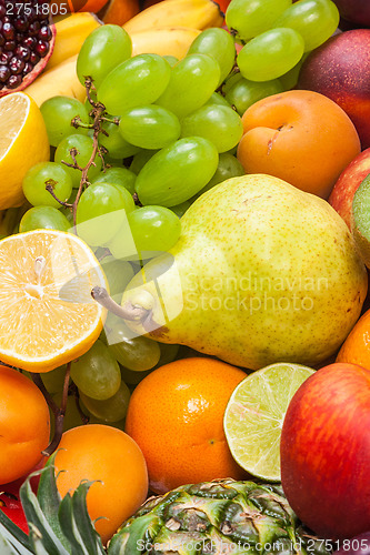 Image of Huge group of fresh fruits