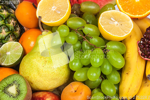 Image of Huge group of fresh fruits