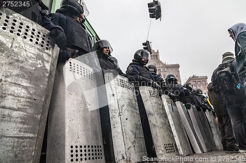 Image of Protest on Euromaydan in Kiev against the president Yanukovych