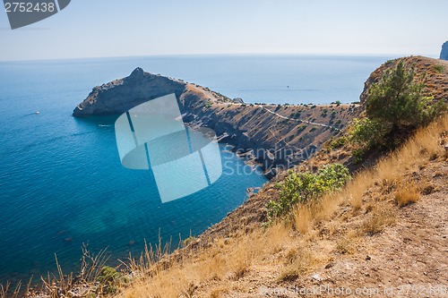 Image of Summer view seacoast. Sudak beach. Black Sea, Ukraine