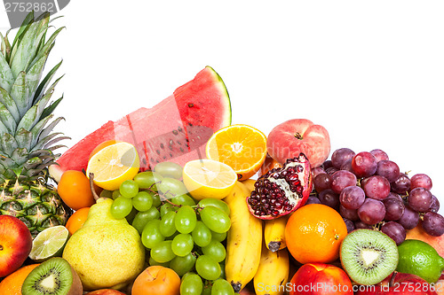 Image of Huge group of fresh fruits