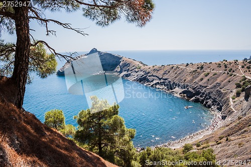 Image of Summer view seacoast. Sudak beach. Black Sea, Ukraine