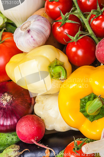 Image of Group of fresh vegetables isolated on white