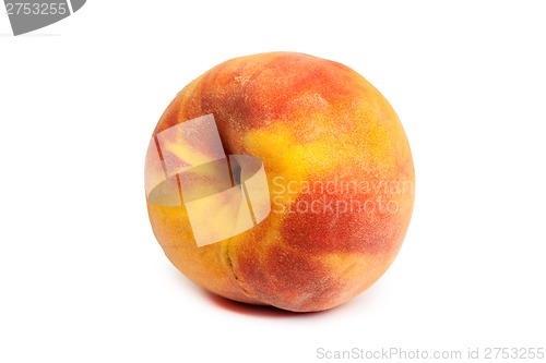 Image of One tasty juicy peache on a white background