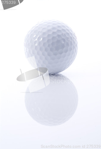 Image of Golf ball with reflection