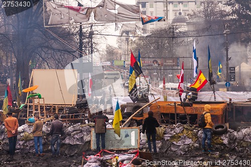 Image of Protest Against "Dictatorship" In Ukraine Turns Violent