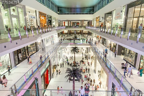 Image of Interior View of Dubai Mall - world's largest shopping mall