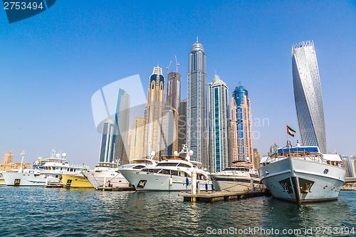 Image of Dubai Marina cityscape, UAE