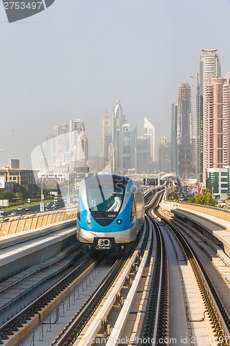 Image of Dubai metro railway