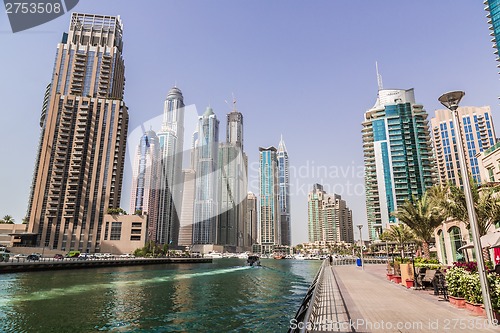 Image of Dubai Marina cityscape, UAE