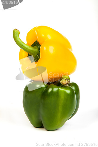 Image of Group of seet bell peppers isolated on white