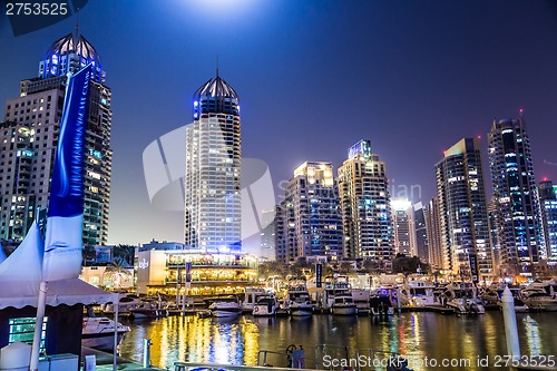 Image of Dubai Marina cityscape, UAE