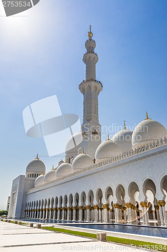 Image of Sheikh Zayed Mosque in Middle East United Arab Emirates with ref