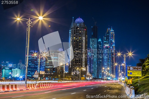 Image of Dubai Marina cityscape, UAE