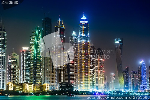 Image of Dubai Marina cityscape, UAE