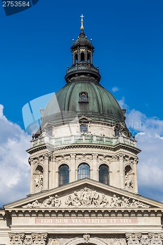 Image of St. Stephen's Basilica, the largest church in Budapest, Hungary