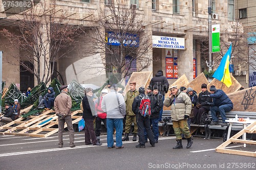 Image of Protest on Euromaydan in Kiev against the president Yanukovych