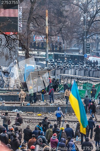 Image of Protest Against "Dictatorship" In Ukraine Turns Violent