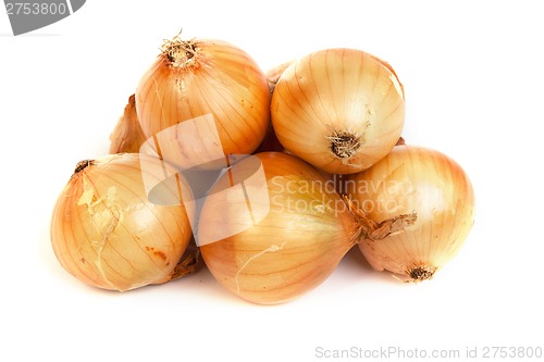 Image of Group of a onions, isolated on white