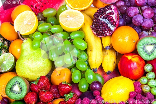 Image of Huge group of fresh fruits