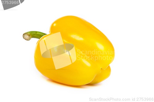 Image of A yellow bell sweet pepper isolated on white