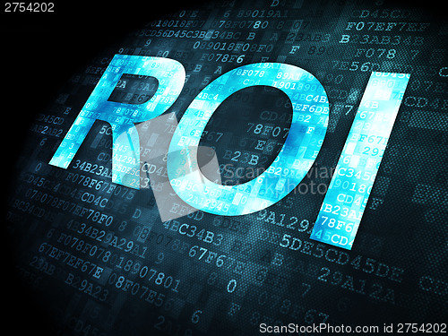 Image of Business concept: ROI on digital background