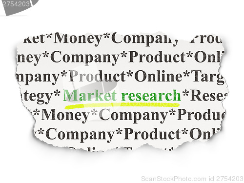 Image of Marketing concept: Market Research on Paper background